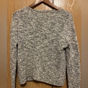 Cozy Gray and White Eileen Fisher Sweater